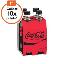 Woolworths Coca-Cola Classic or Zero Sugar Soft Drink 4 x 330ml offer