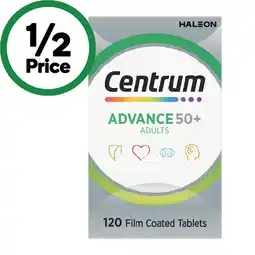 Woolworths Centrum Advance 50+ Tablets Pk 120 offer