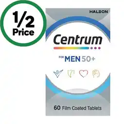 Woolworths Centrum for Men 50+ Tablets Pk 60 offer