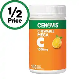 Woolworths Cenovis Mega Vitamin C 1000mg Chewable Tablets Pk 100 offer