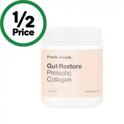 Woolworths Frank Simple. Gut Restore Prebiotic Collagen 260g offer