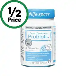 Woolworths Life-Space Broad Spectrum Probiotic Capsules Pk 40 offer