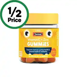 Woolworths Little Swisse Vitamin C + Zinc Gummies Pk 40 offer