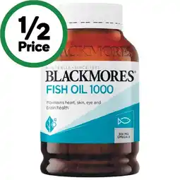 Woolworths Blackmores Fish Oil 1000mg Capsules Pk 400 offer