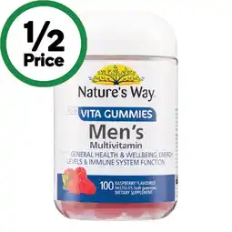 Woolworths Nature’s Way Adult Vita Gummies Men’s Multivitamin Pk 100 offer
