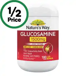 Woolworths Nature’s Way Glucosamine Tablets 1500mg Pk 180 offer