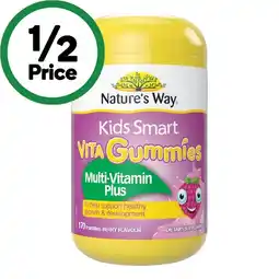 Woolworths Nature’s Way Kids Smart Vita Gummies Multivitamin Plus Pk 170 offer
