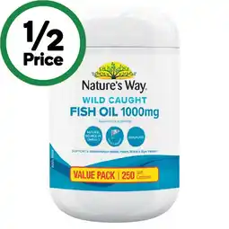 Woolworths Nature’s Way Wild Caught Fish Oil 1000mg Capsules Pk 250 offer