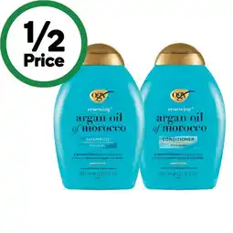Woolworths OGX Shampoo or Conditioner 385ml offer