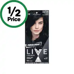 Woolworths Schwarzkopf Live Permanent Hair Colour offer
