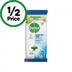 Woolworths Dettol Disinfectant Wipes Pk 110 offer