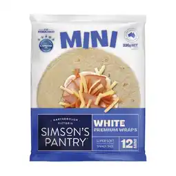 Woolworths Simson's Pantry Mini Wraps 336g Pk 12 offer