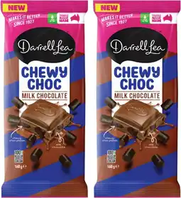 Coles NEW Darrell Lea Chewy Choc Block Chocolate 160g offer