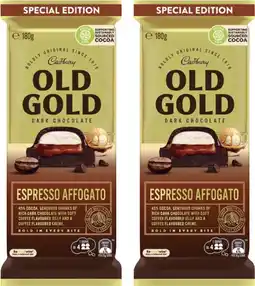 Coles NEW Cadbury Old Gold Espresso Affogato Block Chocolate 180g offer