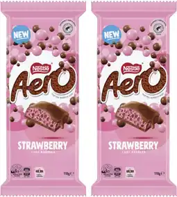 Coles NEW Nestlé Strawberry Aero Block Chocolate 118g offer