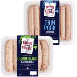 Woolworths British Sausage Varieties 450-500g offer
