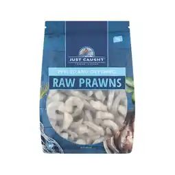 Woolworths Just Caught Peeled & Deveined Raw Prawns 1 kg – From the Seafood Freezer offer