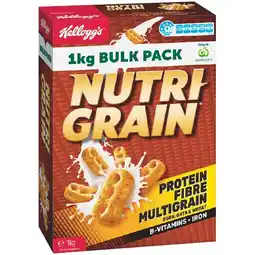 Woolworths Kellogg’s Nutri-Grain 1 kg offer