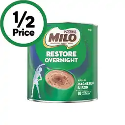 Woolworths Nestle Milo Restore or Pro 440g offer