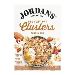 Woolworths Jordans Muesli, Clusters or Granola 500- 750g or Dorset Granola 450g offer