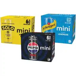Woolworths Pepsi Max, Schweppes Lemonade, Solo or Sunkist Soft Drink Varieties 6 x 250ml offer