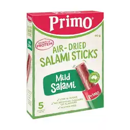 Woolworths Primo Salami Sticks 90g Pk 5 offer