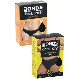 Woolworths Bonds Bloody Comfy Reusable Period Underwear Bikini or Damn Dry – Various Sizes offer