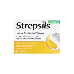 Woolworths Strepsils Soothing Sore Throat Lozenges Honey & Lemon Pk 48† offer