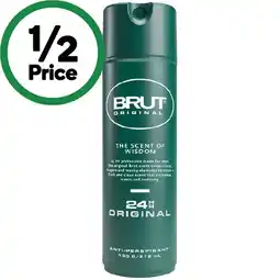 Woolworths Brut Original 24hr Antiperspirant Deodorant 130g offer