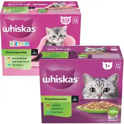 Woolworths Whiskas Wet Cat Food Pk 12 x 85g offer