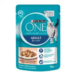 Woolworths Purina One Wet Cat Food 70g offer