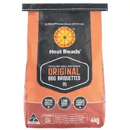 Woolworths Heat Beads Original BBQ Briquettes 4 kg offer