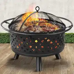 Woolworths Grillz Fire Pit BBQ Grill 76cm offer