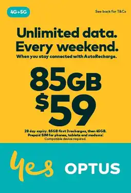 Coles Optus $59 Prepaid SIM Starter Kit offer