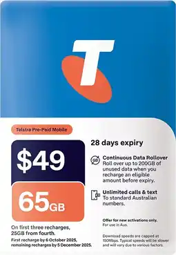 Coles Telstra $49 SIM Kit offer