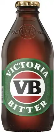 Coles Victoria Bitter Bottles 24x375mL offer