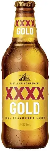 Coles XXXX Gold Bottles 24x375mL offer