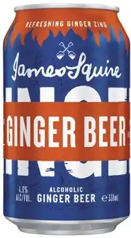 Coles James Squire Ginger Beer Cans 6x330mL offer