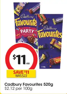 Coles Cadbury Favourites offer