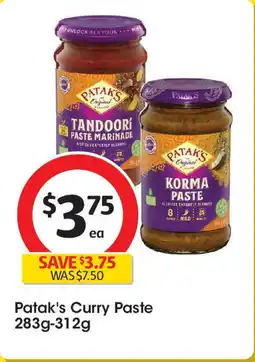 Coles Patak's Curry Paste offer