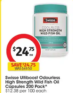 Coles Swisse Ultiboost Odourless High Strength Wild Fish Oil Capsules offer