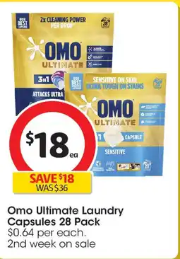 Coles Omo Ultimate Laundry Capsules offer