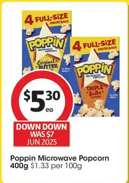 Coles Poppin Microwave Popcorn offer