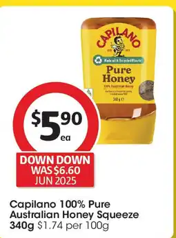 Coles Capilano 100% Pure Australian Honey Squeeze offer
