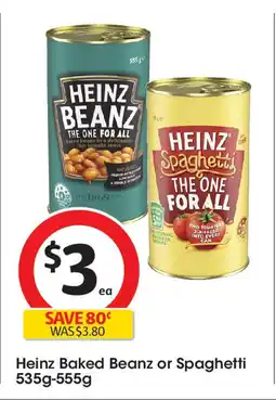 Coles Heinz Baked Beanz or Spaghetti offer