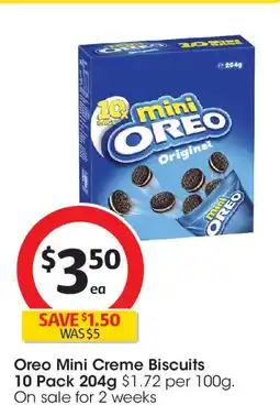 Coles Oreo Mini Creme Biscuits offer