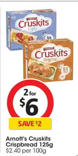 Coles Arnott's Cruskits Crispbread offer