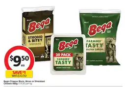 Coles Bega Cheese Block, Slices or Shredded Cheese offer