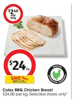Coles Coles BBQ Chicken Breast offer