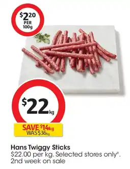 Coles Hans Twiggy Sticks offer
